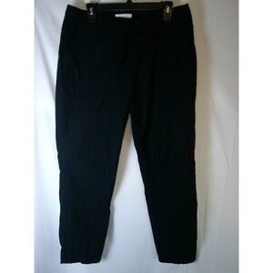Liz Claiborne Womens Black Tapered Ankle Pants Size 10 Career Casual Trousers